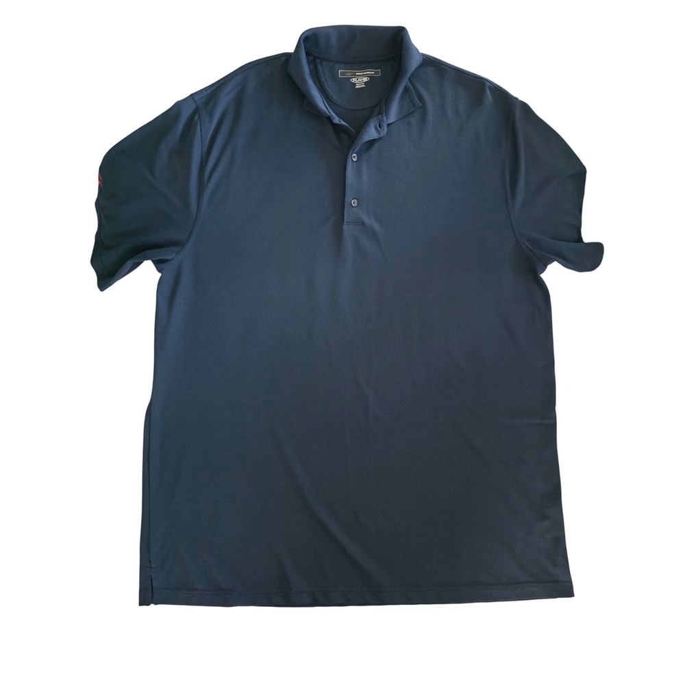 Greg Norman Play Dry Mens XXL Navy Blue Short Sleeve Performance Golf Polo Shirt